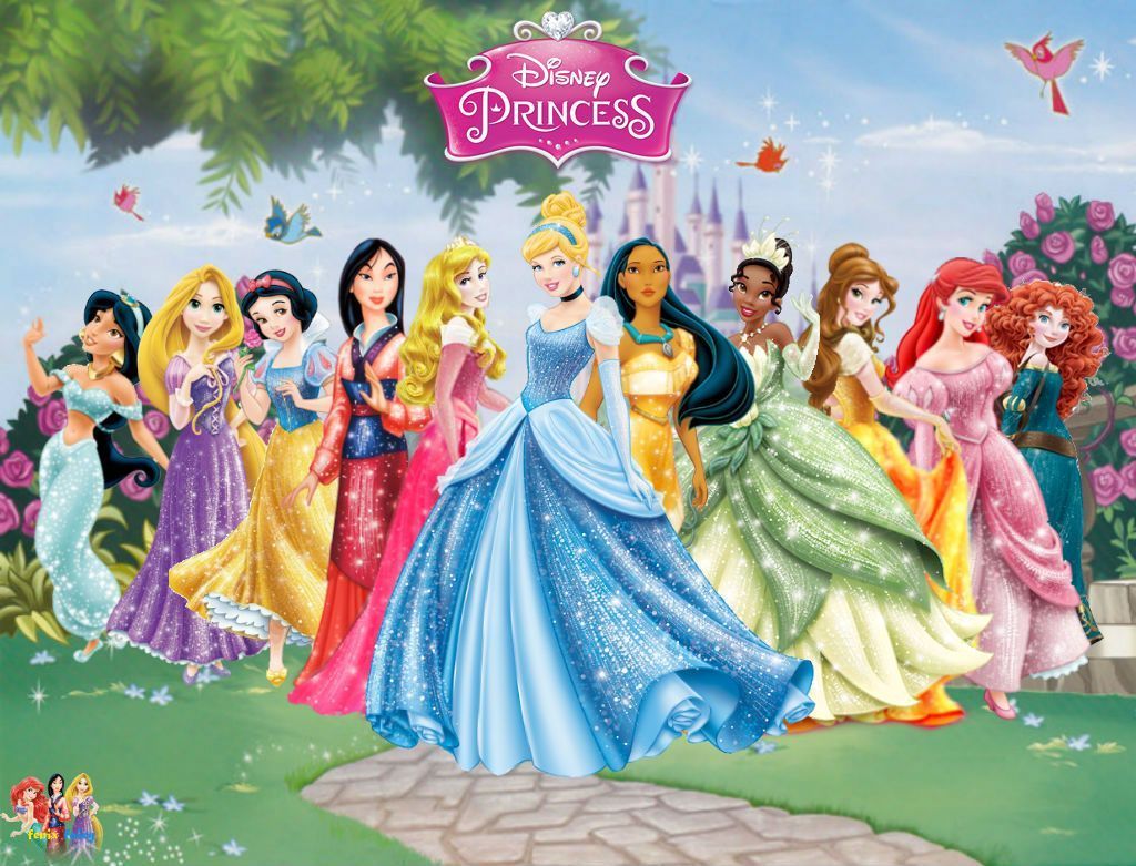 Principesse Disney gruppo giardino, 1024x781 HD, Desktop