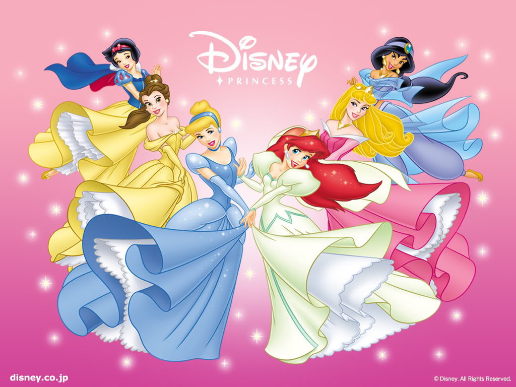 Principesse Disney sfondo rosa, 1024x768 HD, PC