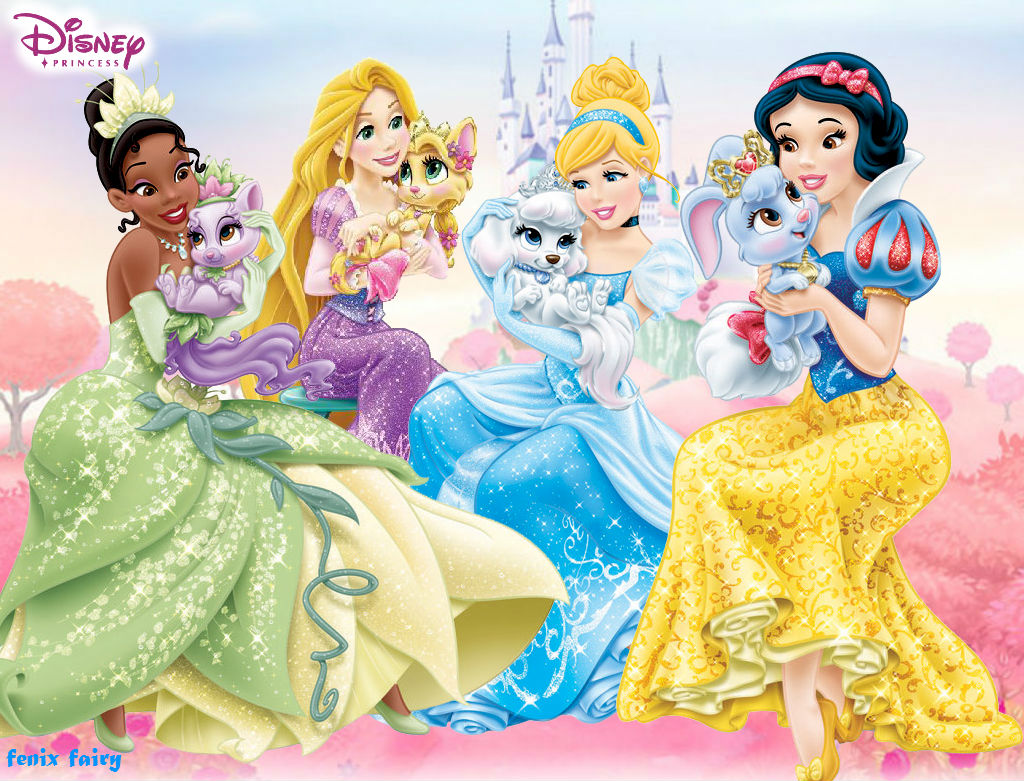 Principesse Disney con animaletti, classici d'animazione, 1024x781 HD, Desktop
