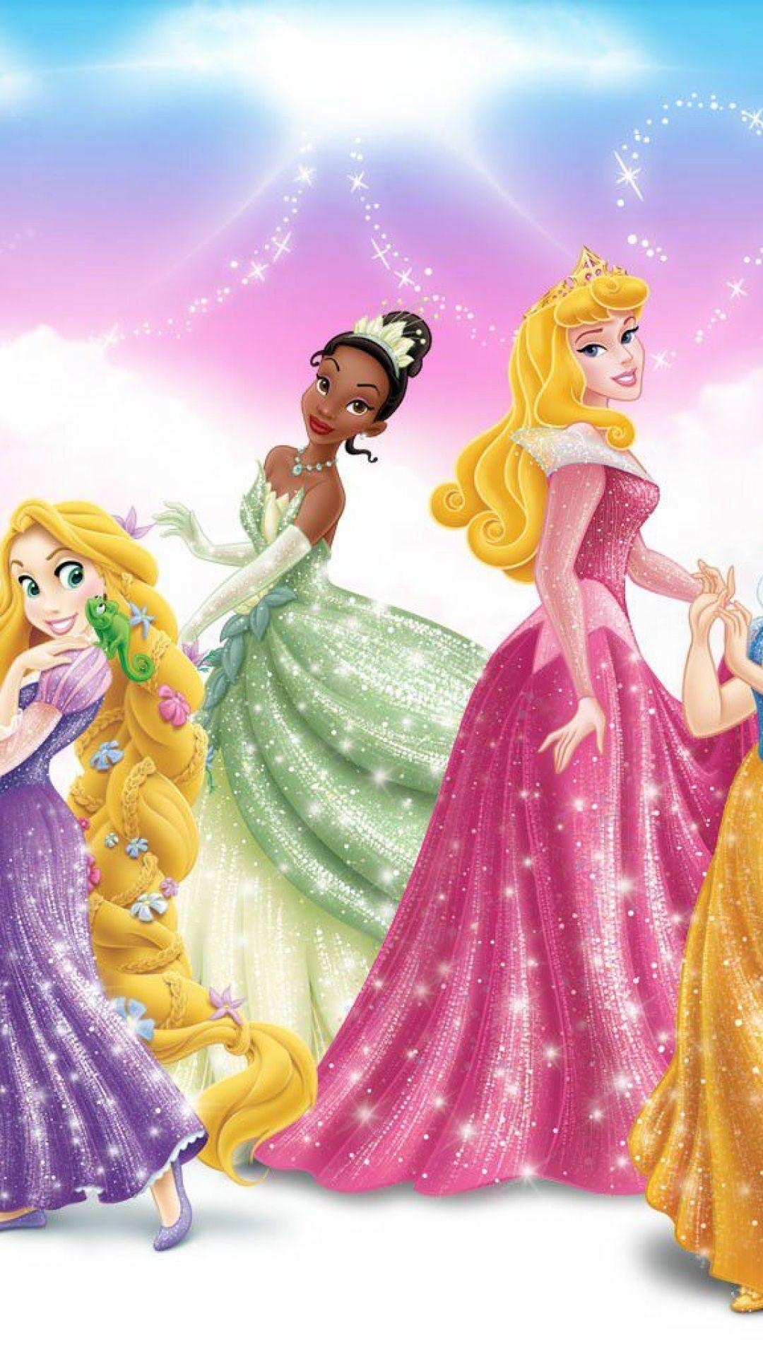 Principesse Disney abiti colorati, 1080x1920 Full HD Verticale, iPhone