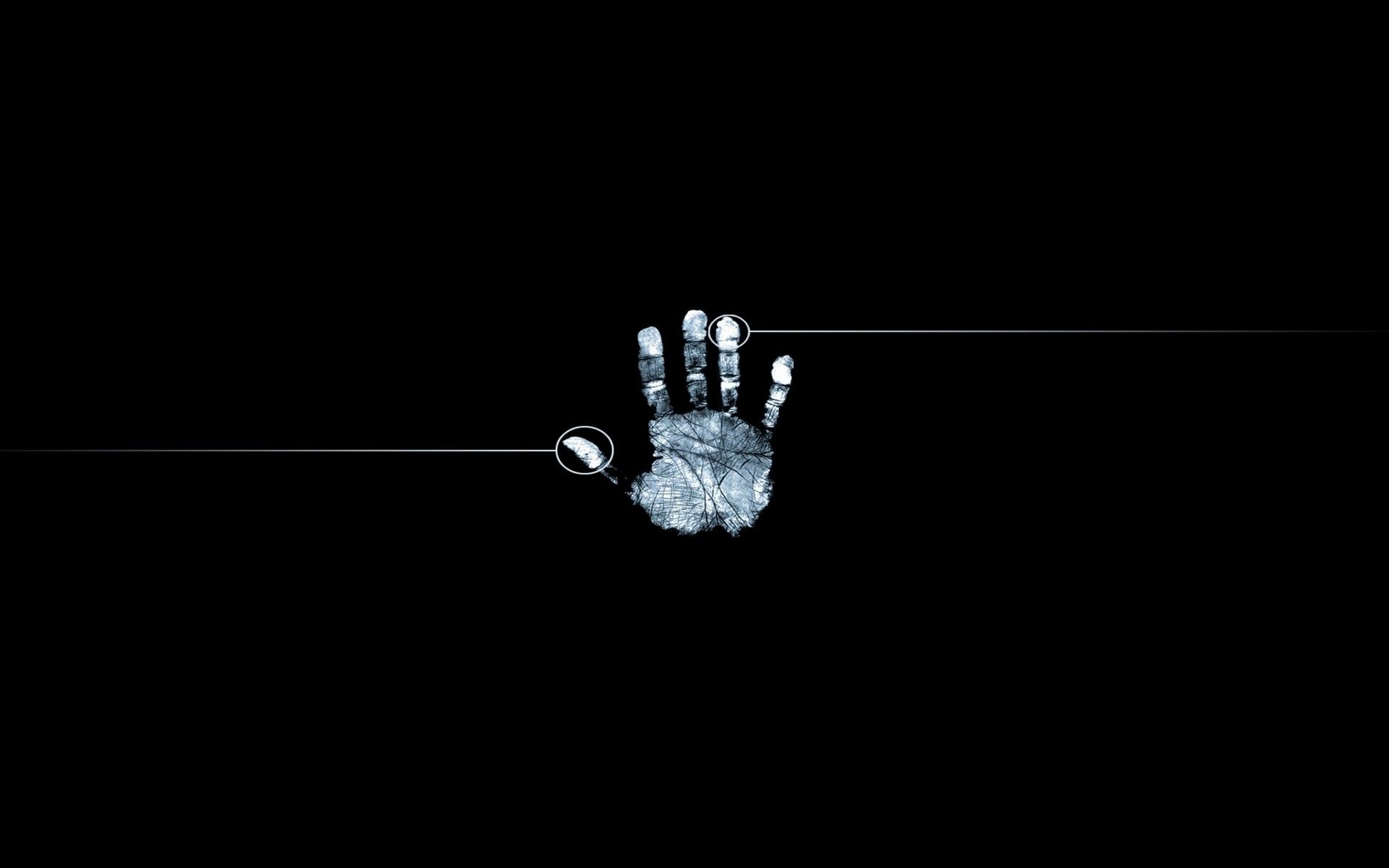 Impronta di mano su nero, 1920x1200 WUXGA, Laptop