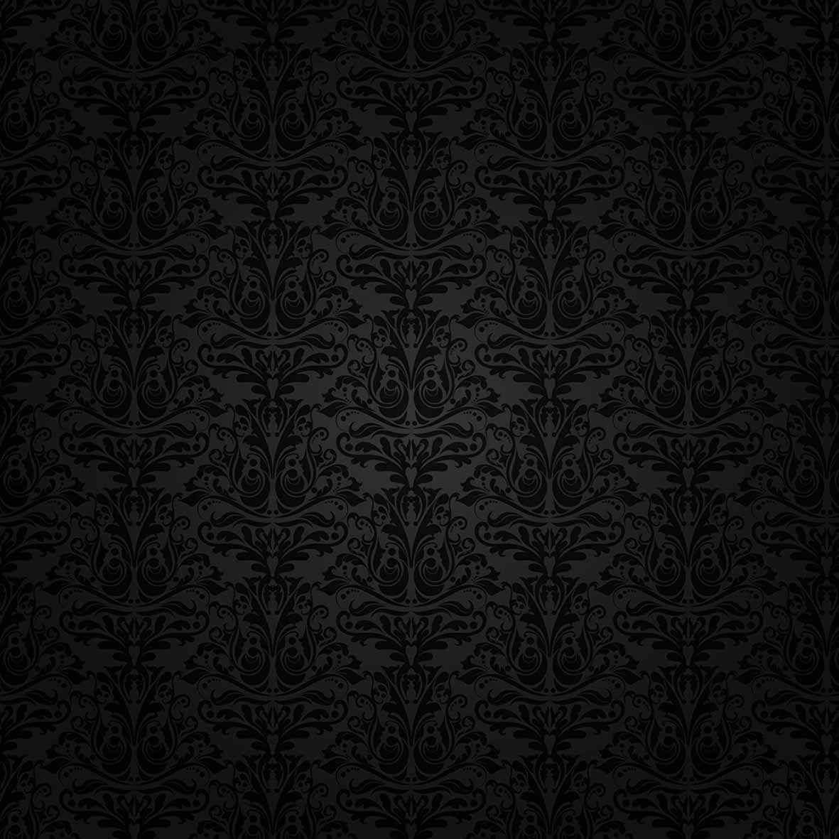 Motivo damascato nero elegante, 1181x1181 HD, PC