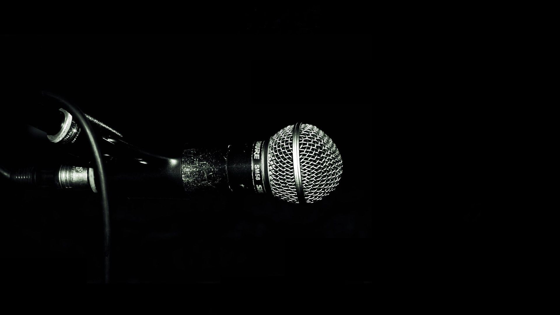 Microfono professionale sfondo nero, 1920x1080 Full HD, Desktop
