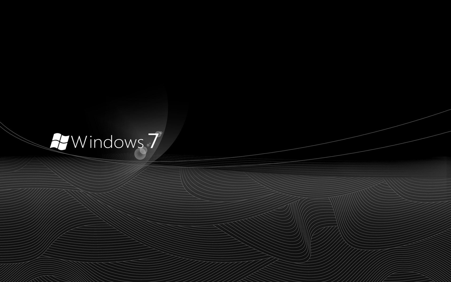 Logo Windows 7 nero, 1920x1200 Full HD+ WUXGA, Desktop