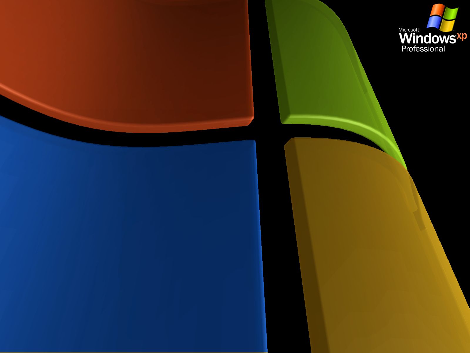 Logo Windows XP nero, 1600x1200 HD Ready, Notebook Gaming