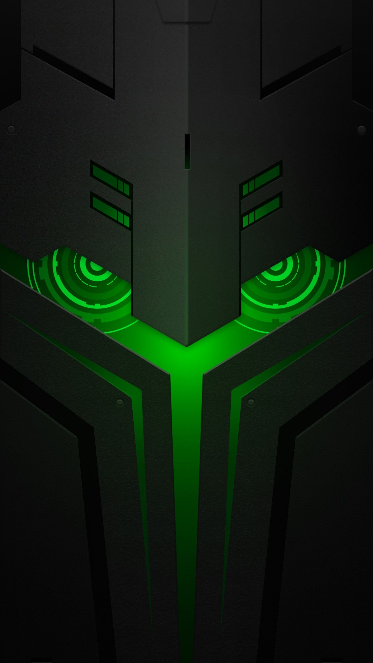 Black Shark logo verde astratto, 1440x2560 Verticale, Telefono