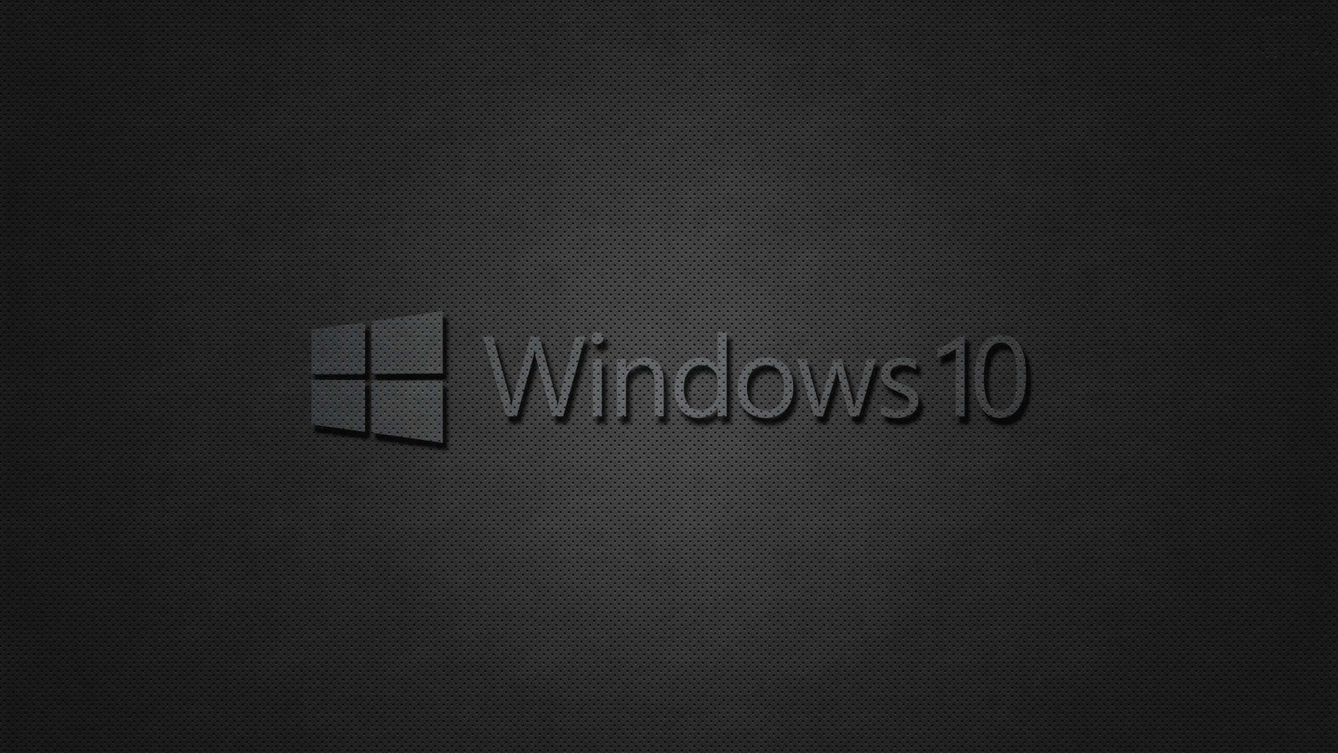 Logo Windows 10 grigio scuro, 1920x1080 Full HD, PC Desktop
