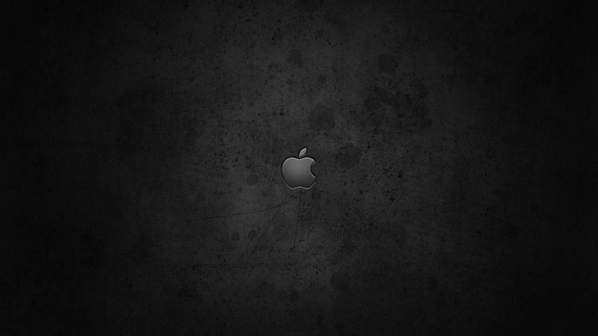 Logo Apple nero texture, Cupertino, 1920x1080 Full HD 1080p, PC