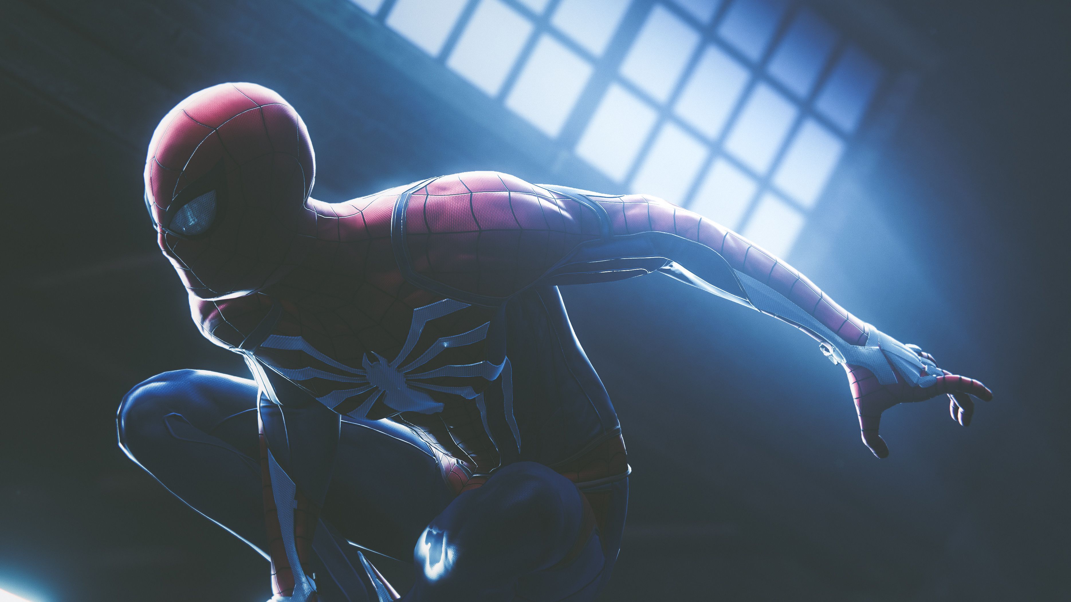 Spider-Man PS4 accovacciato, Uomo Ragno, 3739x2103 2K+, PC
