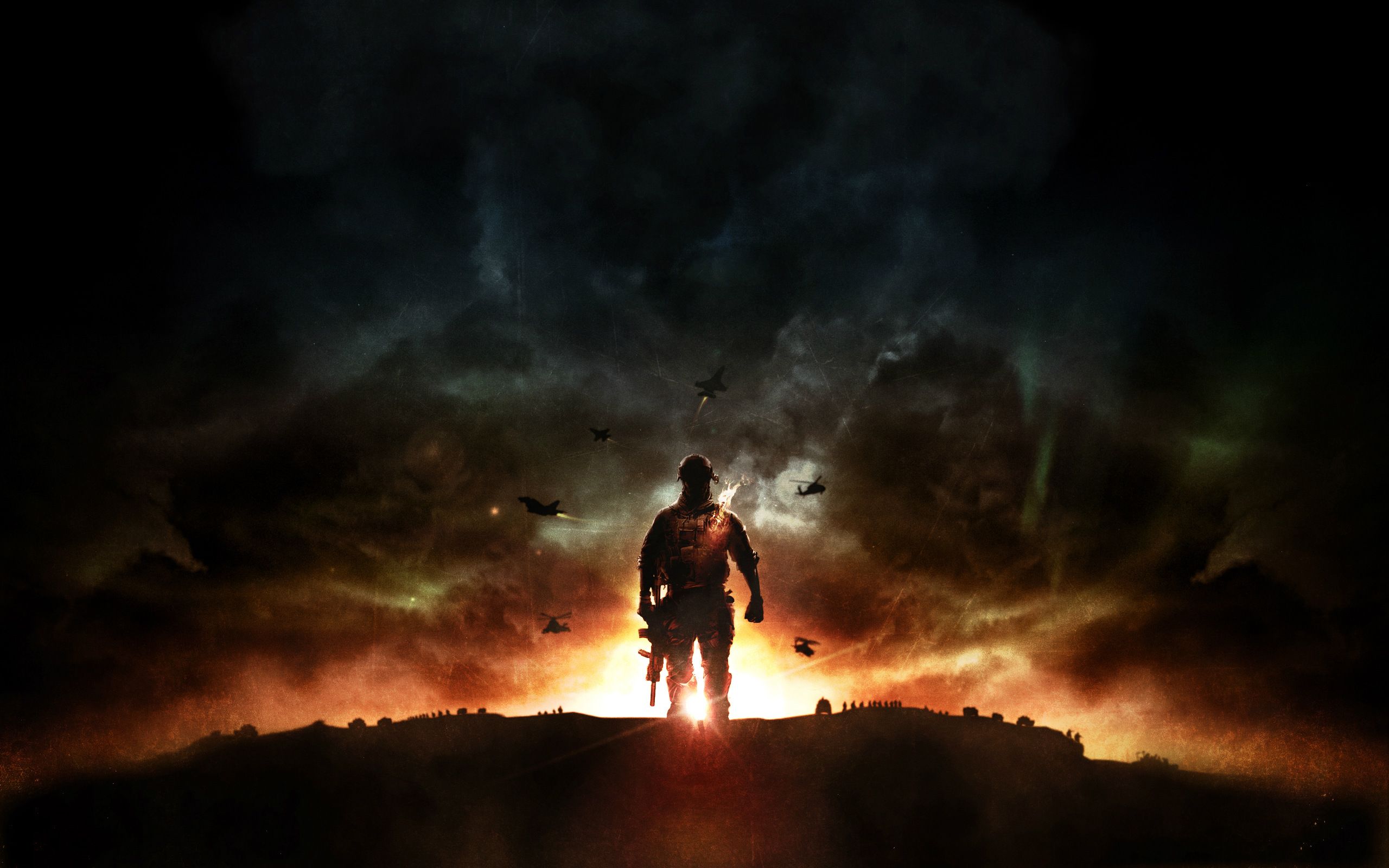 Soldato silhouette Battlefield 4, 2560x1600 2K+, MacBook Pro