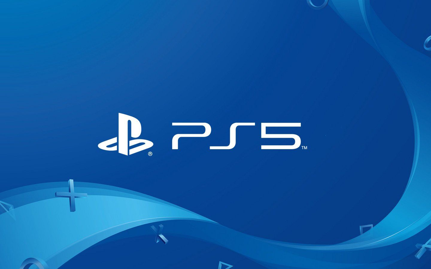 Logo PlayStation 5 blu, 1440x900 HD, MacBook Air