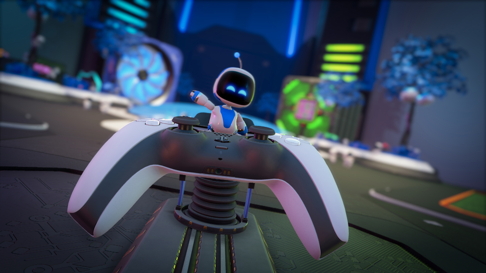 Astro Bot su controller PS5, 1920x1080 Full HD 1080p, Desktop