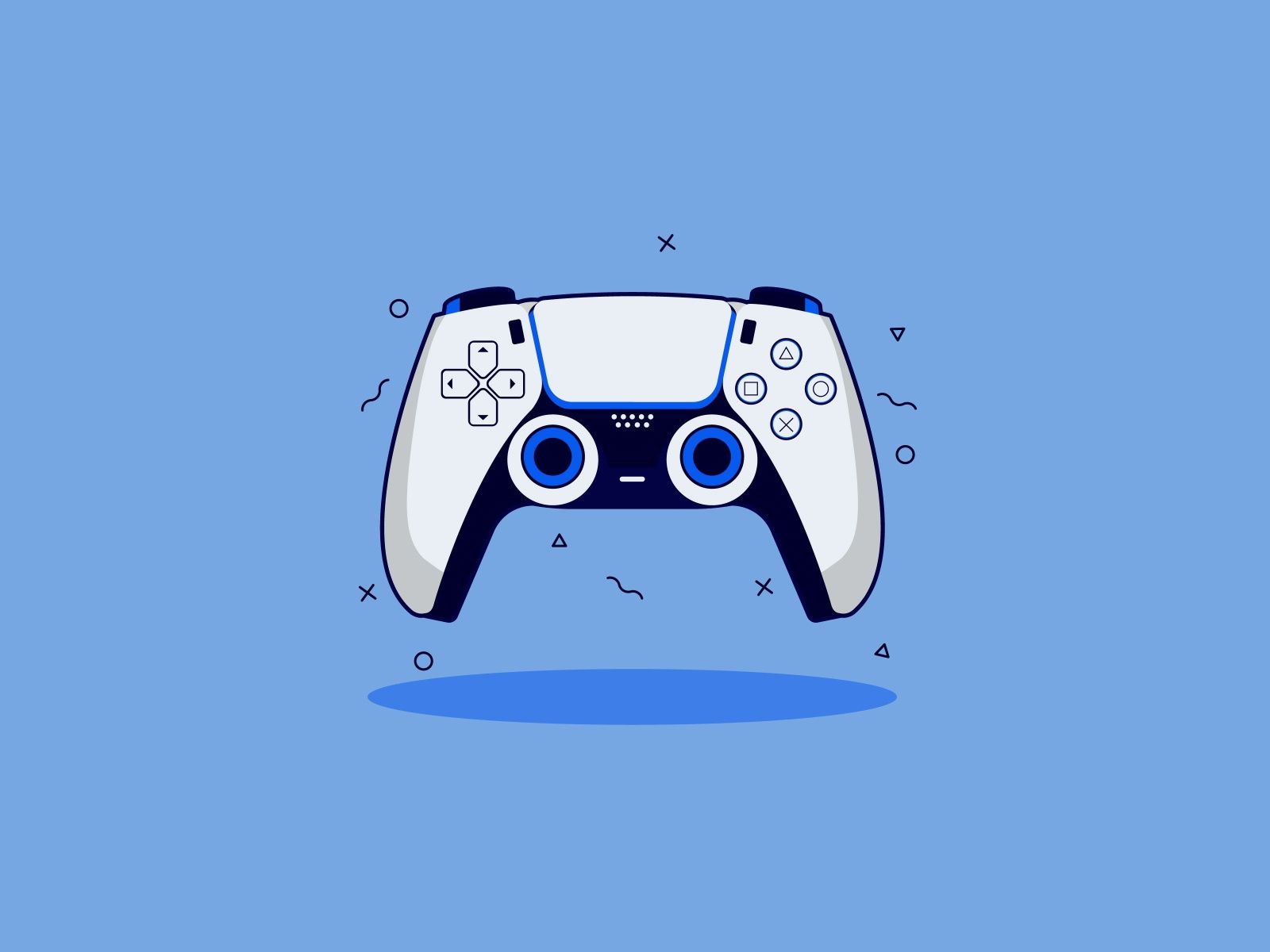 Controller PS5 stile minimal, 1600x1200 900p, Desktop