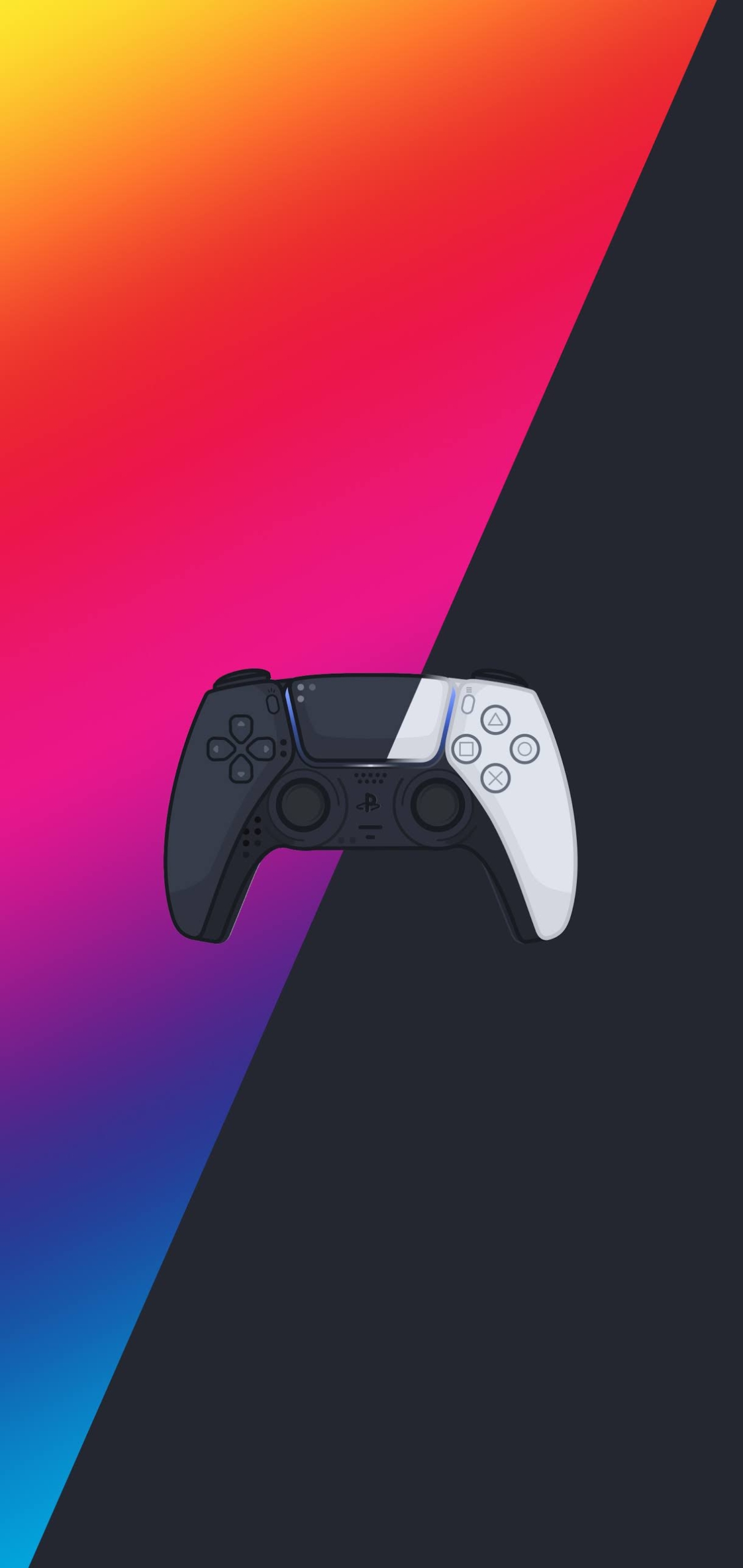 Controller PS5 sfondo colorato, 1213x2560 Verticale, Telefono