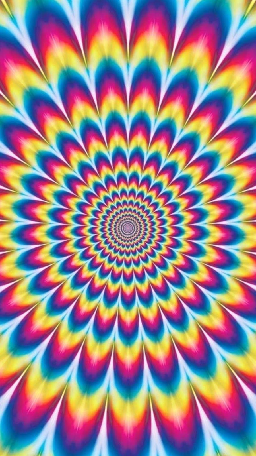 Mandala psichedelico arcobaleno, 900x1600 Full HD Verticale, Google Pixel