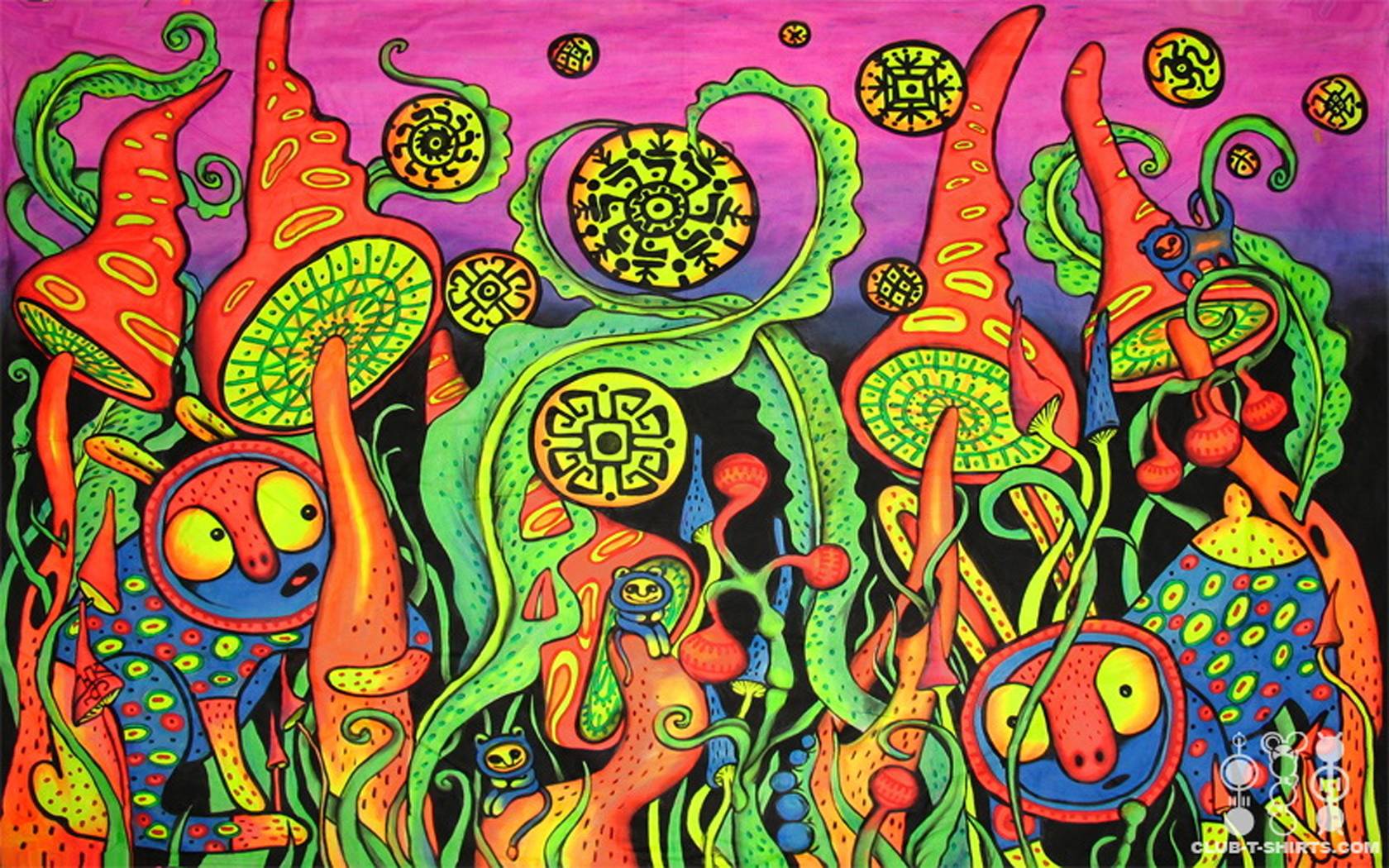 Funghi psichedelici astronauti colorati, 1680x1050 HD, Acer Nitro