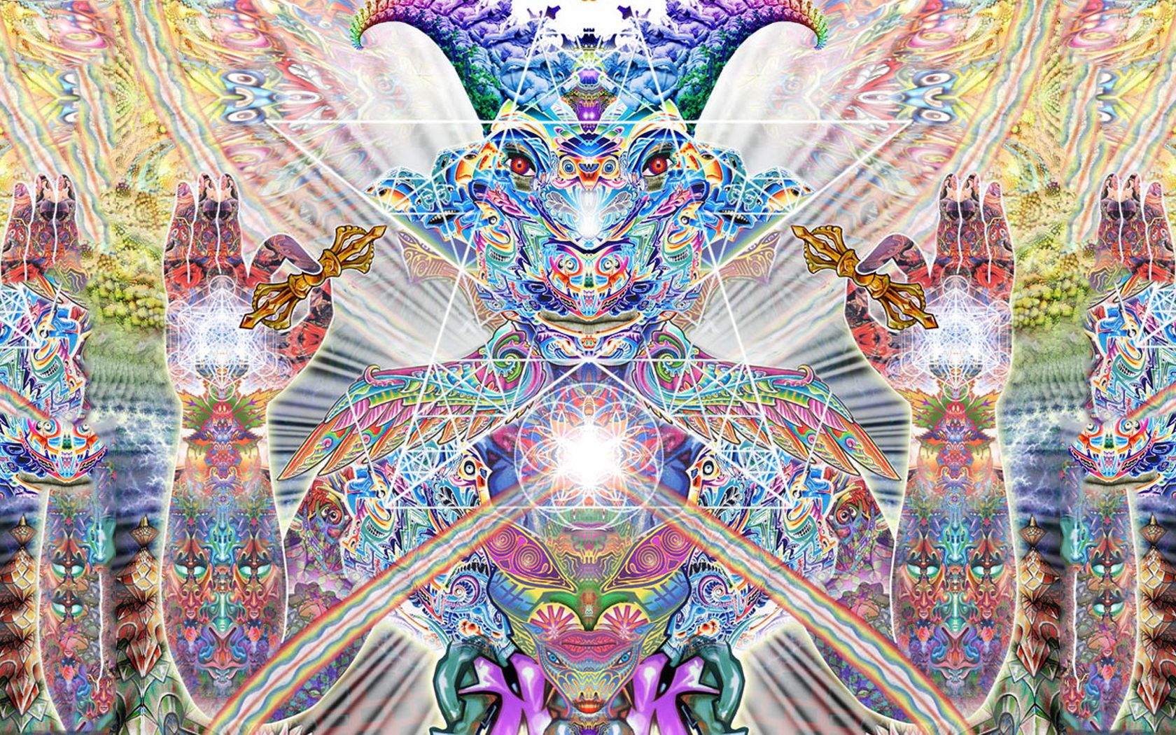 Mandala psichedelico astratto colorato, 1680x1050 HD, Notebook Gaming