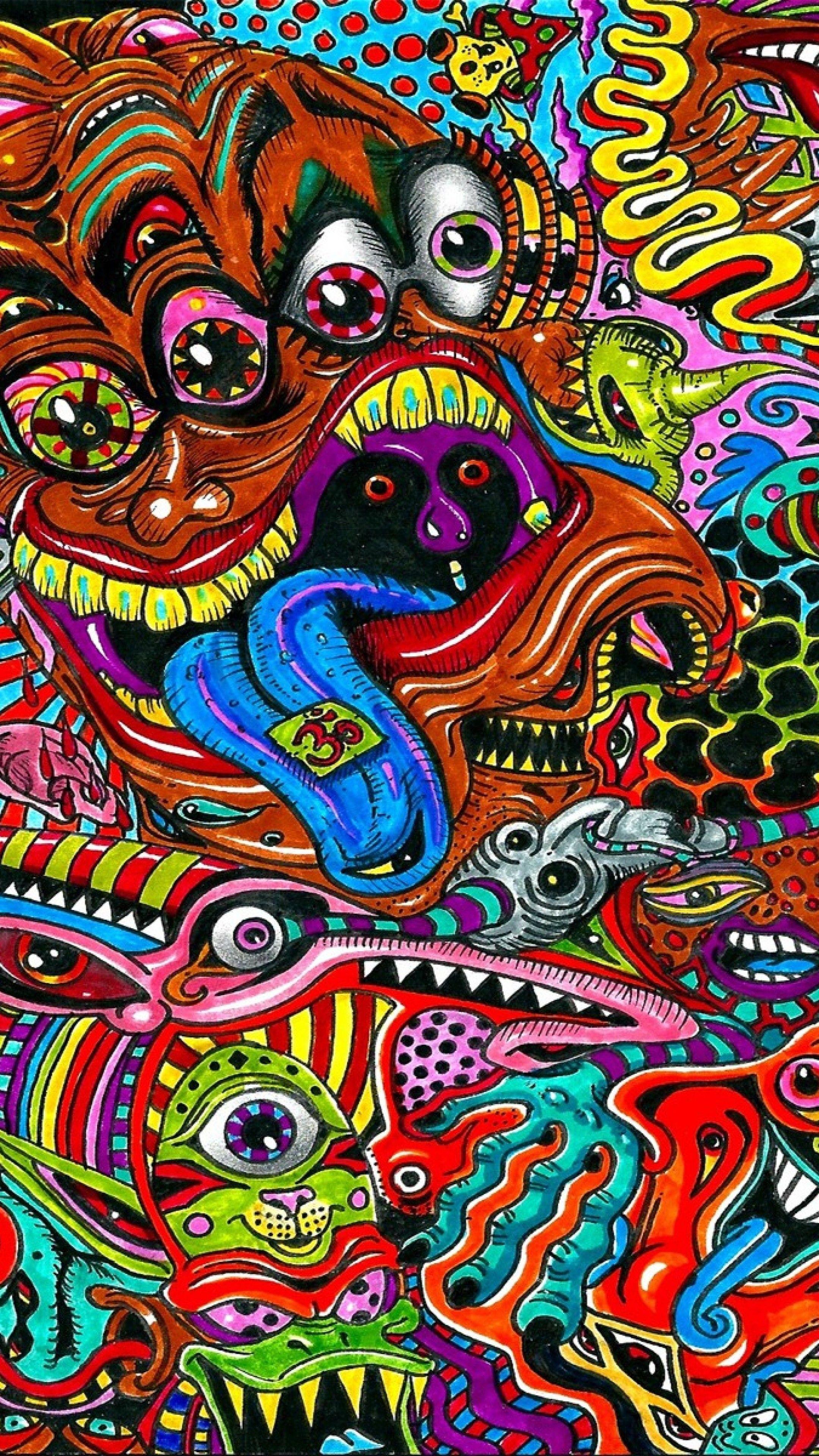 Volto psichedelico occhi multipli, 2160x3840 Verticale, POCO