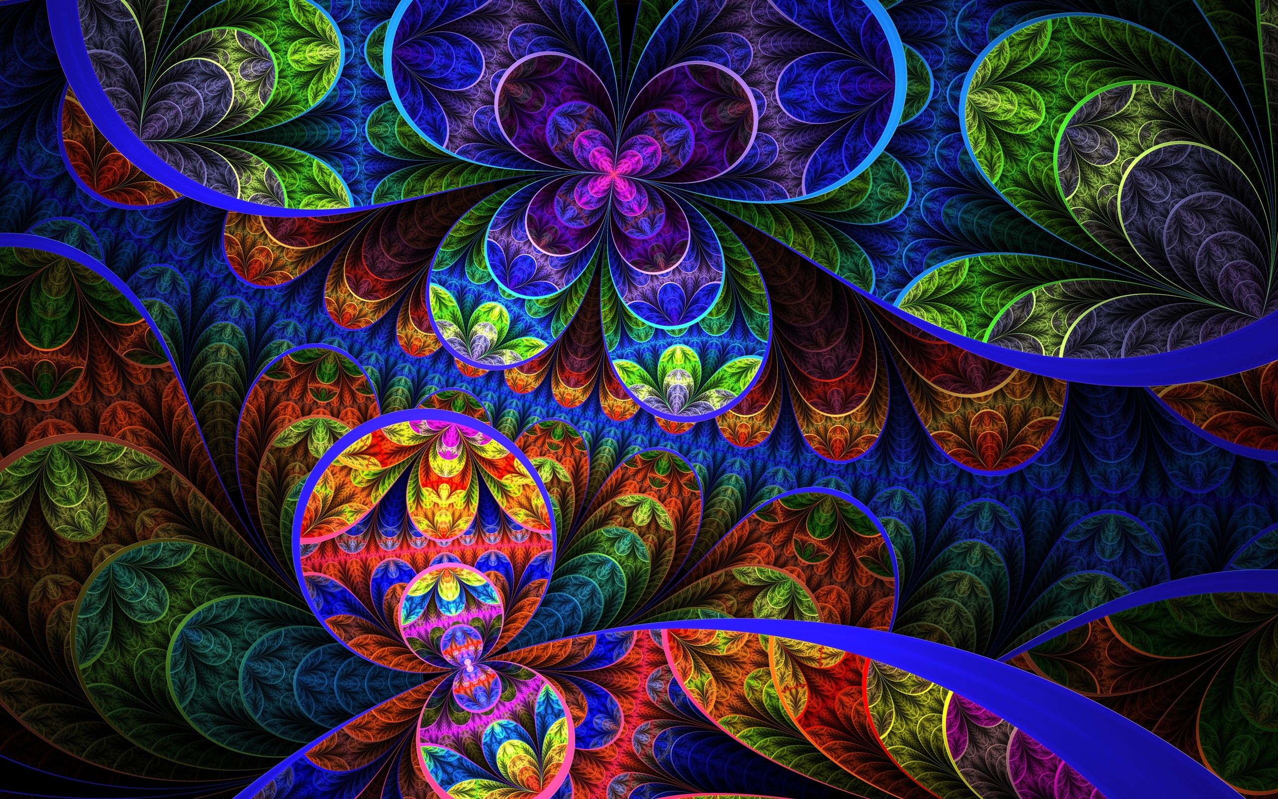 Frattale psichedelico colorato astratto, 2560x1600 WQXGA, PC