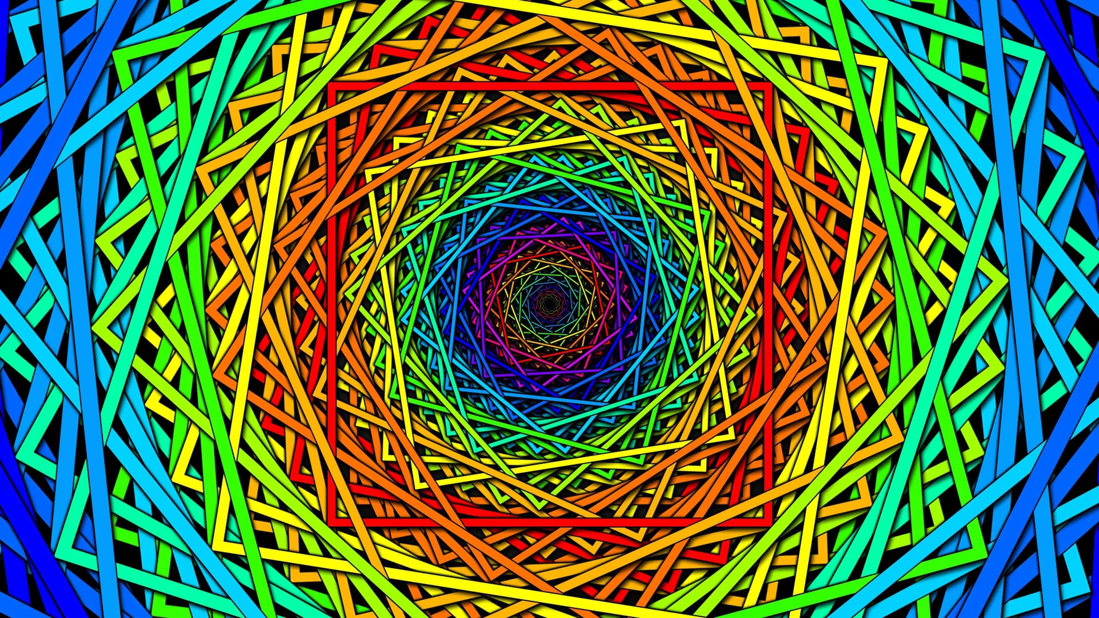 Spirale psichedelica arcobaleno, 3840x2160 4K Ultra HD, Monitor 4K