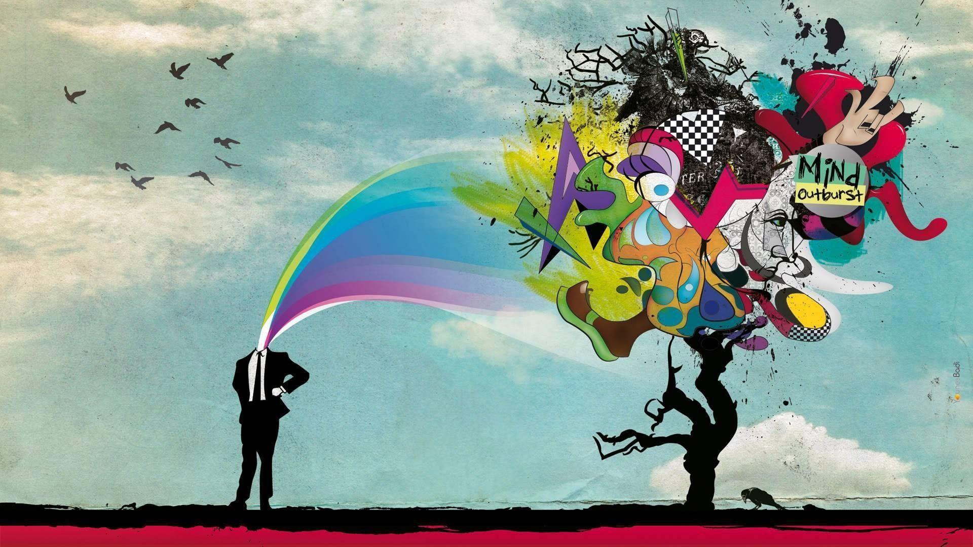 albero mente colorata astratta, 1920x1080 1080p, PC Desktop
