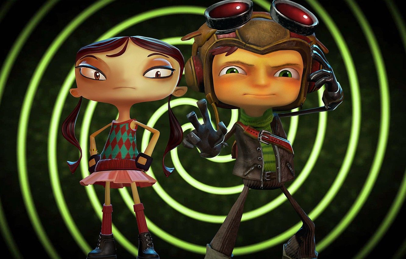 Lily e Razputin, Psychonauts, 1332x850 720p, PC