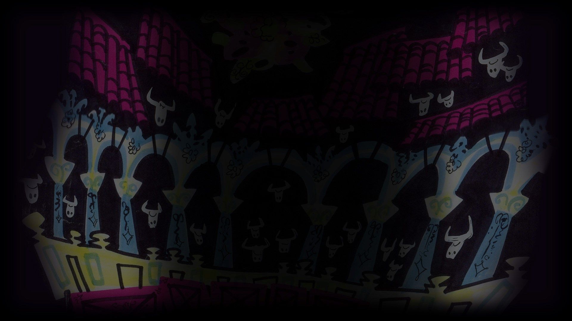 Psychonauts figure silhouette scena scura, 1920x1080 Full HD, PC Desktop