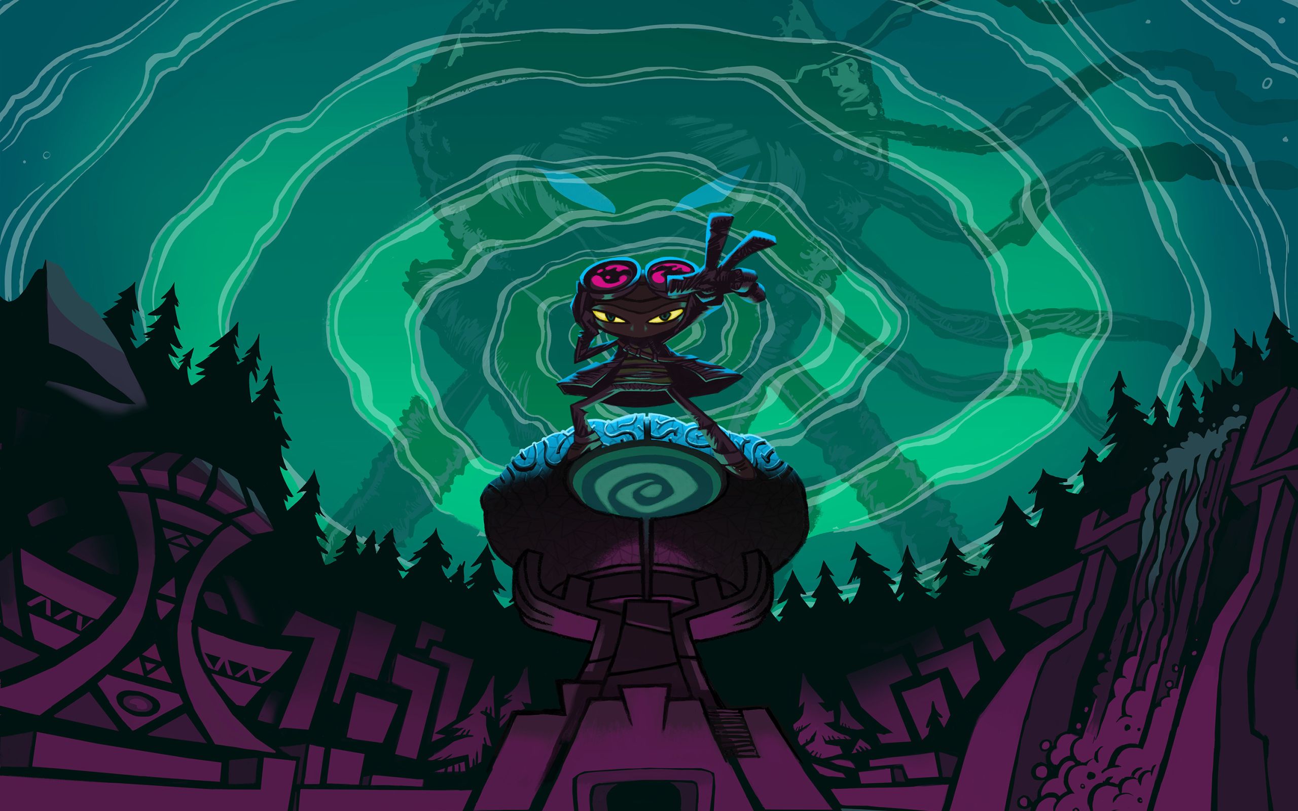 Psychonauts personaggio energia verde, 2560x1600 2K+, Monitor Gaming