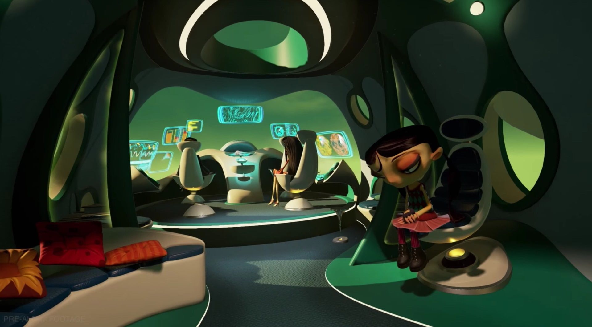 Psychonauts interno navicella verde, 1920x1062 Full HD 1080p, PC Desktop