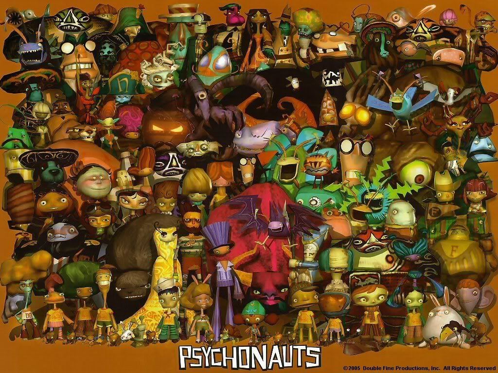 Personaggi Psychonauts collage, 1024x768 HD, PC