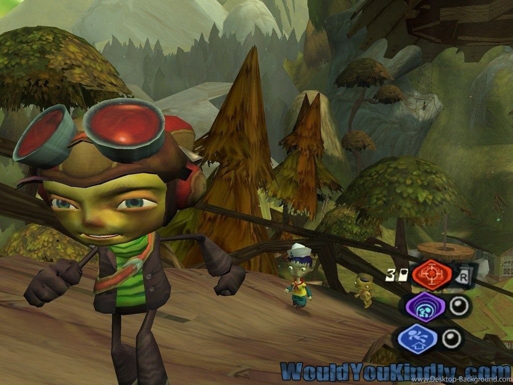 Personaggio Psychonauts nella foresta, 1024x768 HD, PC