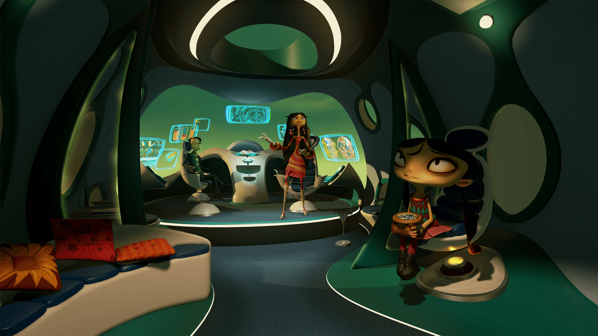 Psychonauts personaggi interno astronave, 1920x1080 Full HD 1080p, PC