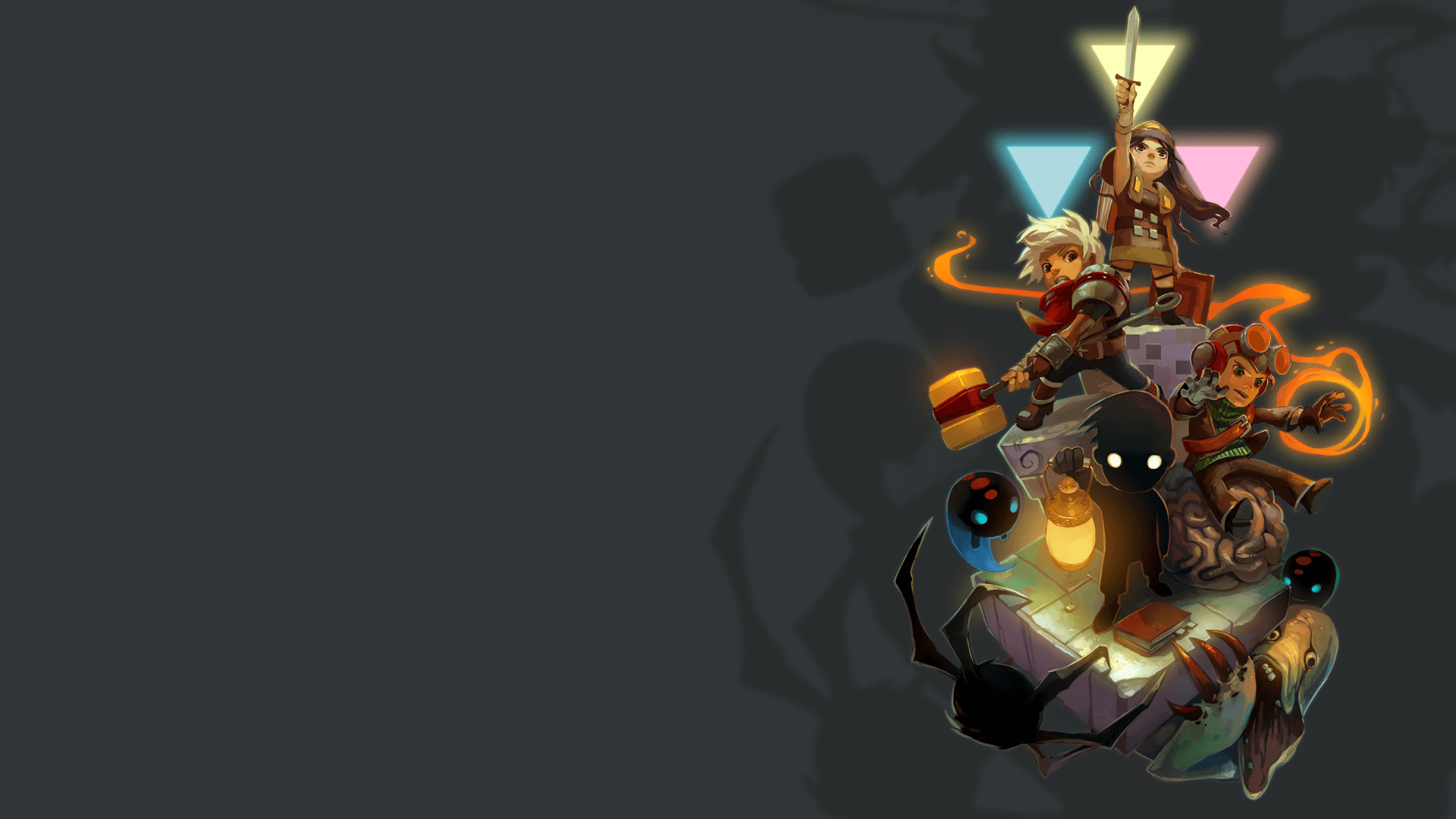 Psychonauts personaggi arte grigio, 1920x1080 Full HD, Monitor Gaming