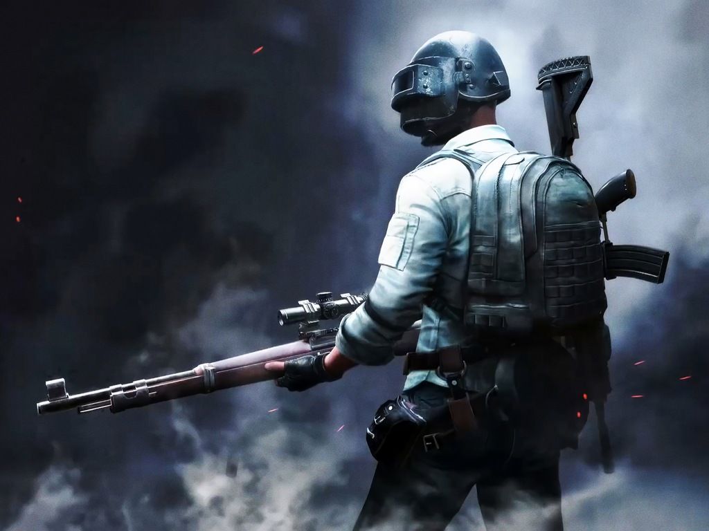 Soldato PUBG con fucile, battle royale, 1024x768 HD, Laptop