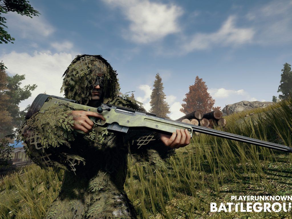 Soldato mimetico con fucile PUBG, 1024x768 HD, Desktop