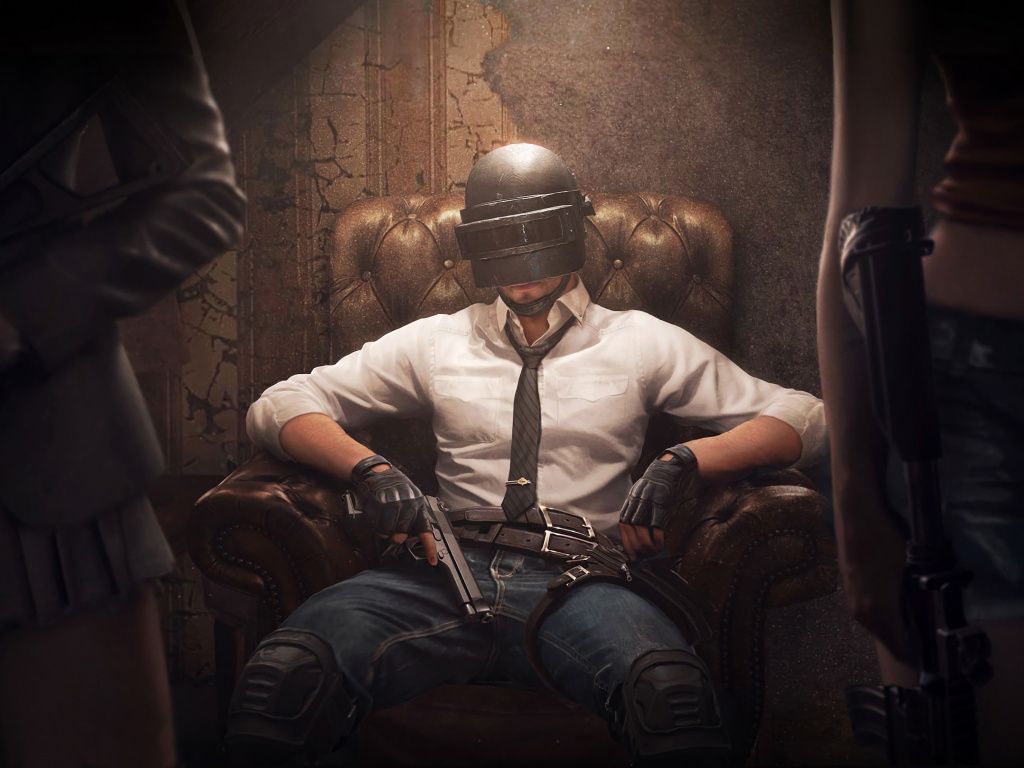 PUBG uomo casco trono, 1024x768 HD, Laptop