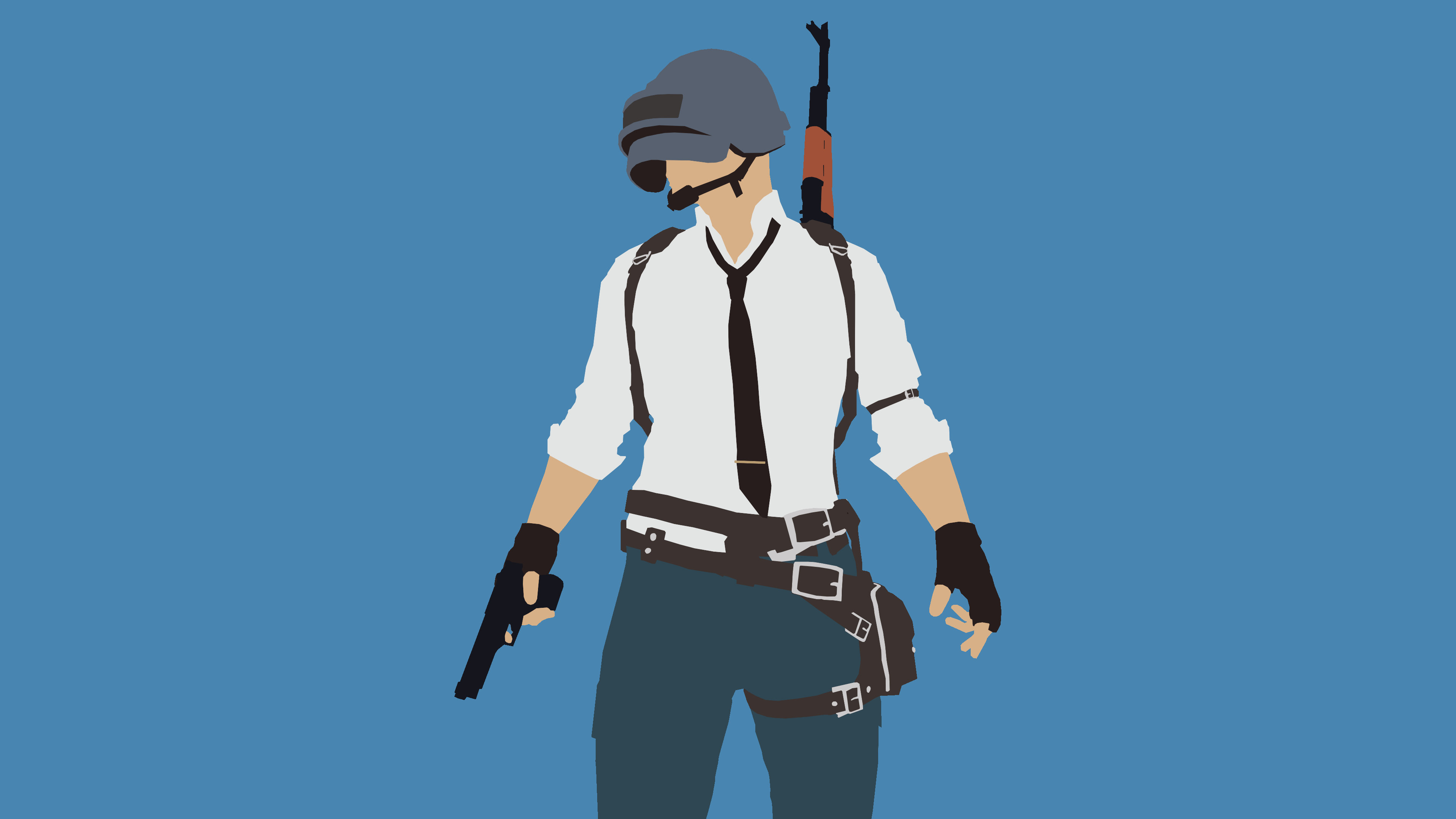 Personaggio PUBG con casco ed arma, 1920x1080 Full HD, PC Desktop