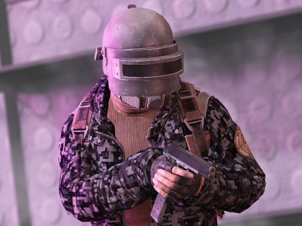 Personaggio PUBG con pistola, 1920x1080 1080p, PC