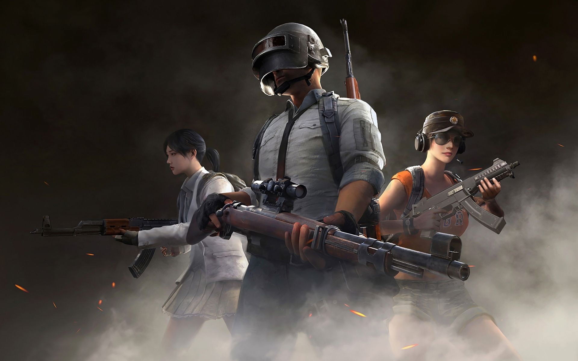 Personaggi PUBG con armi, 1920x1200 Full HD+, PC