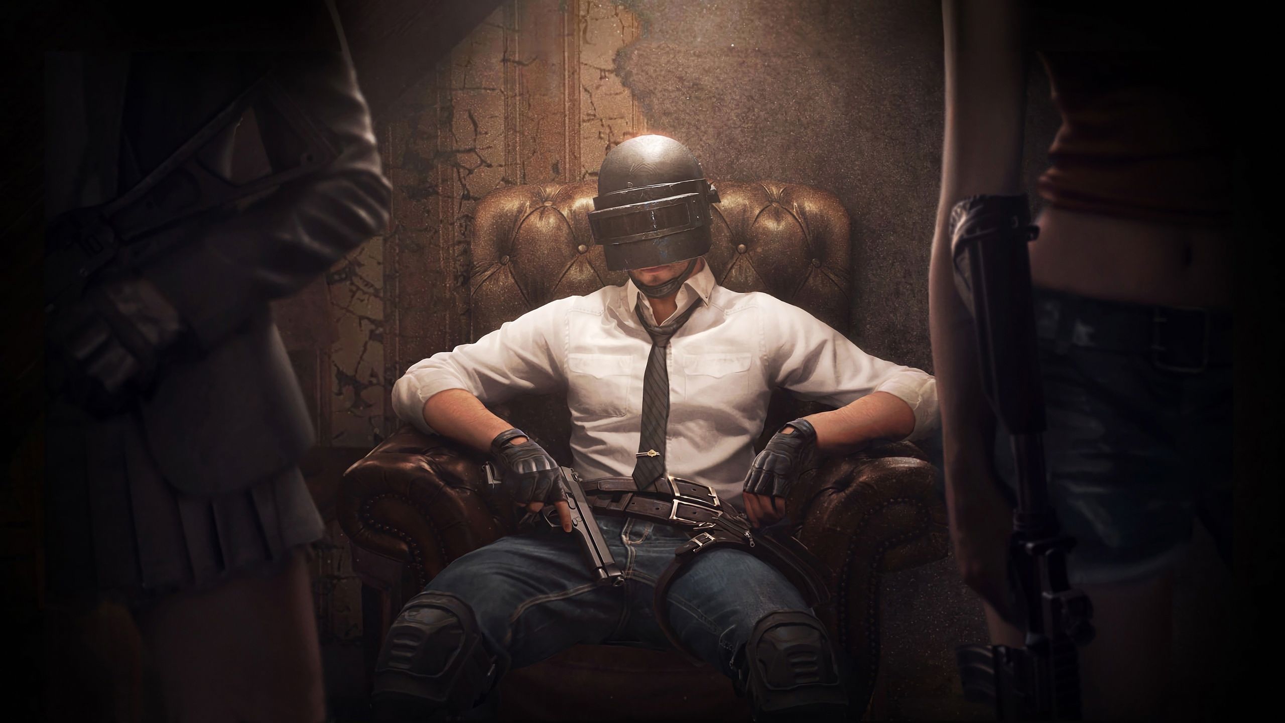 Personaggio PUBG con casco, battle royale, 2560x1440 1440p, Desktop
