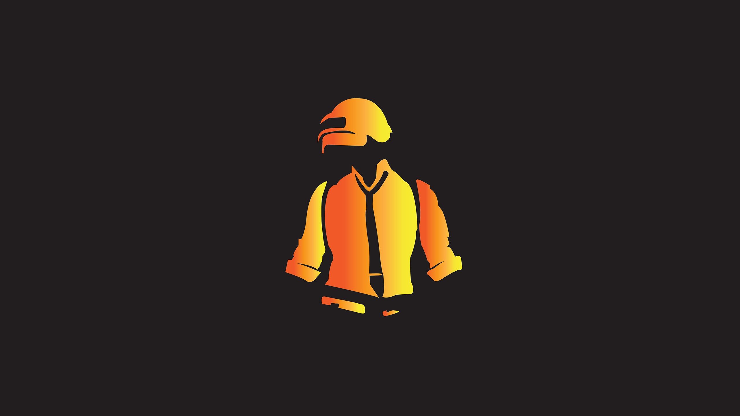 Personaggio PUBG casco arancione, 2560x1440 QHD, Laptop