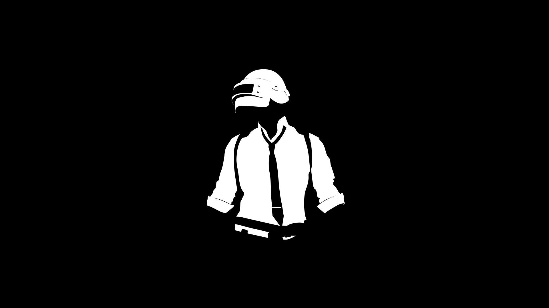 Silhouette personaggio PUBG casco, 1920x1080 Full HD, Desktop