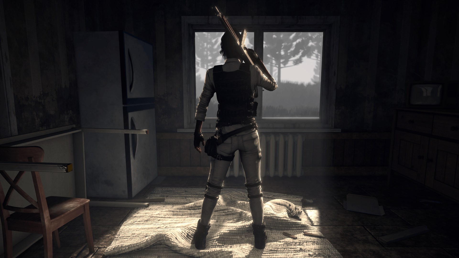 Personaggio PUBG in stanza, 1920x1080 Full HD 1080p, Laptop