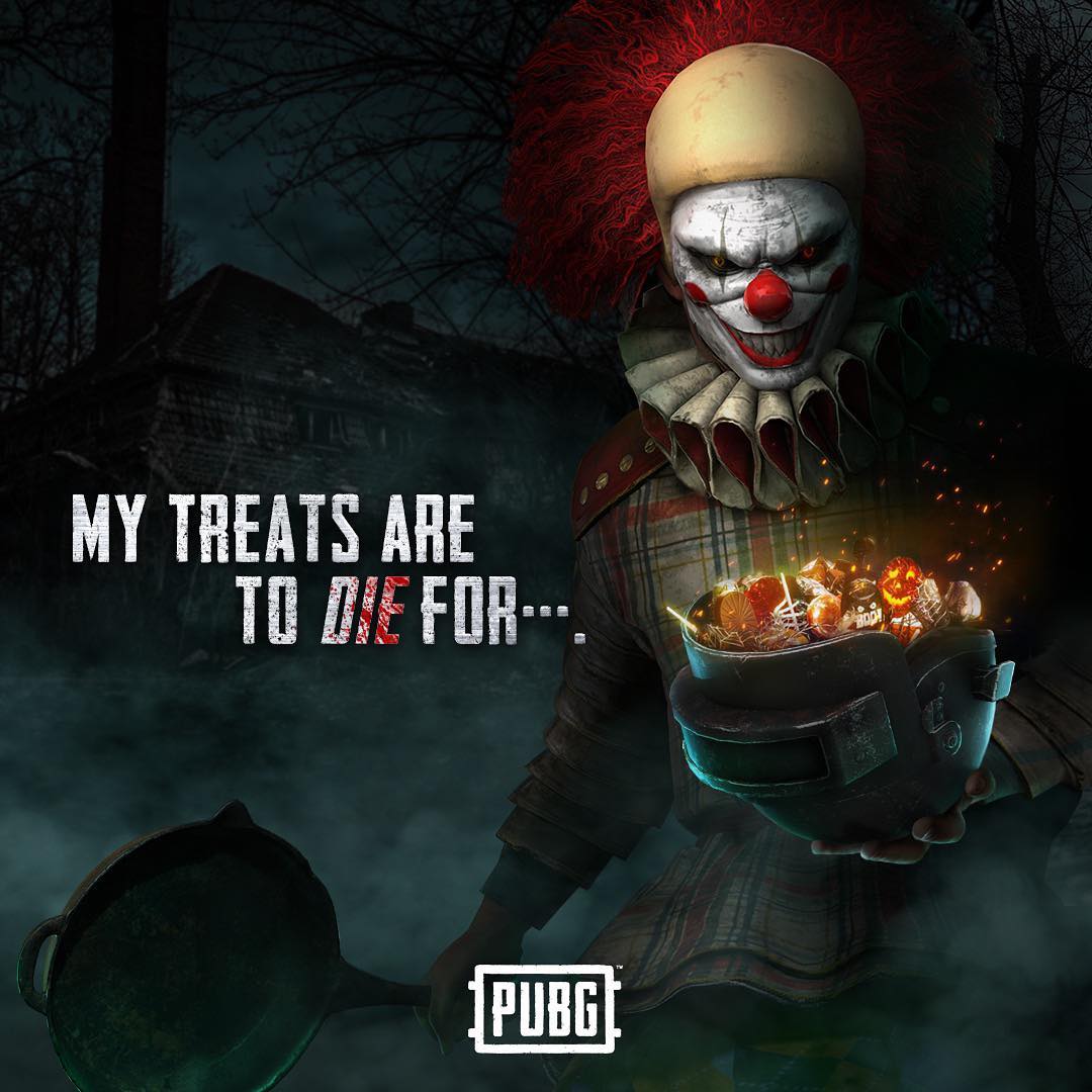 Maschera clown horror PUBG, 1080x1080 HD, PC