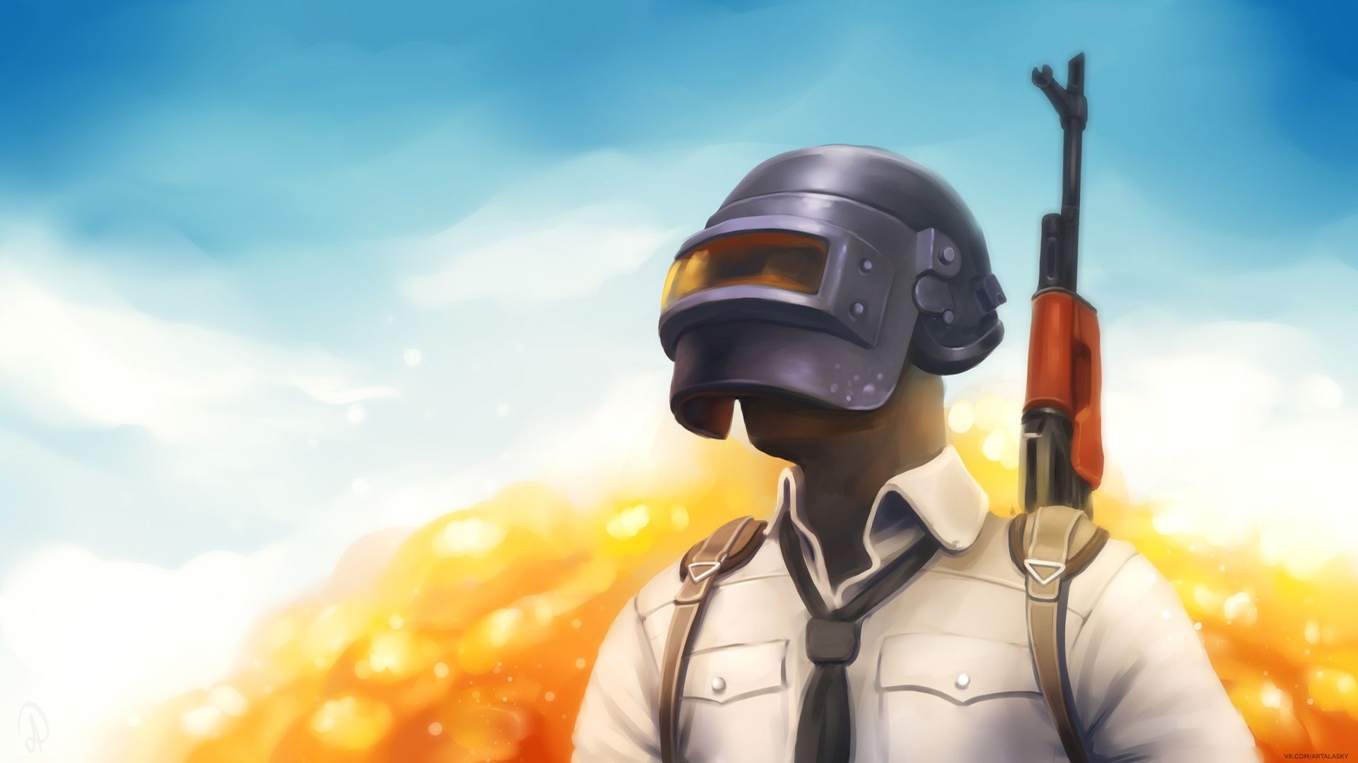 Personaggio PUBG con padella, 3840x2160 Ultra HD, Monitor 4K