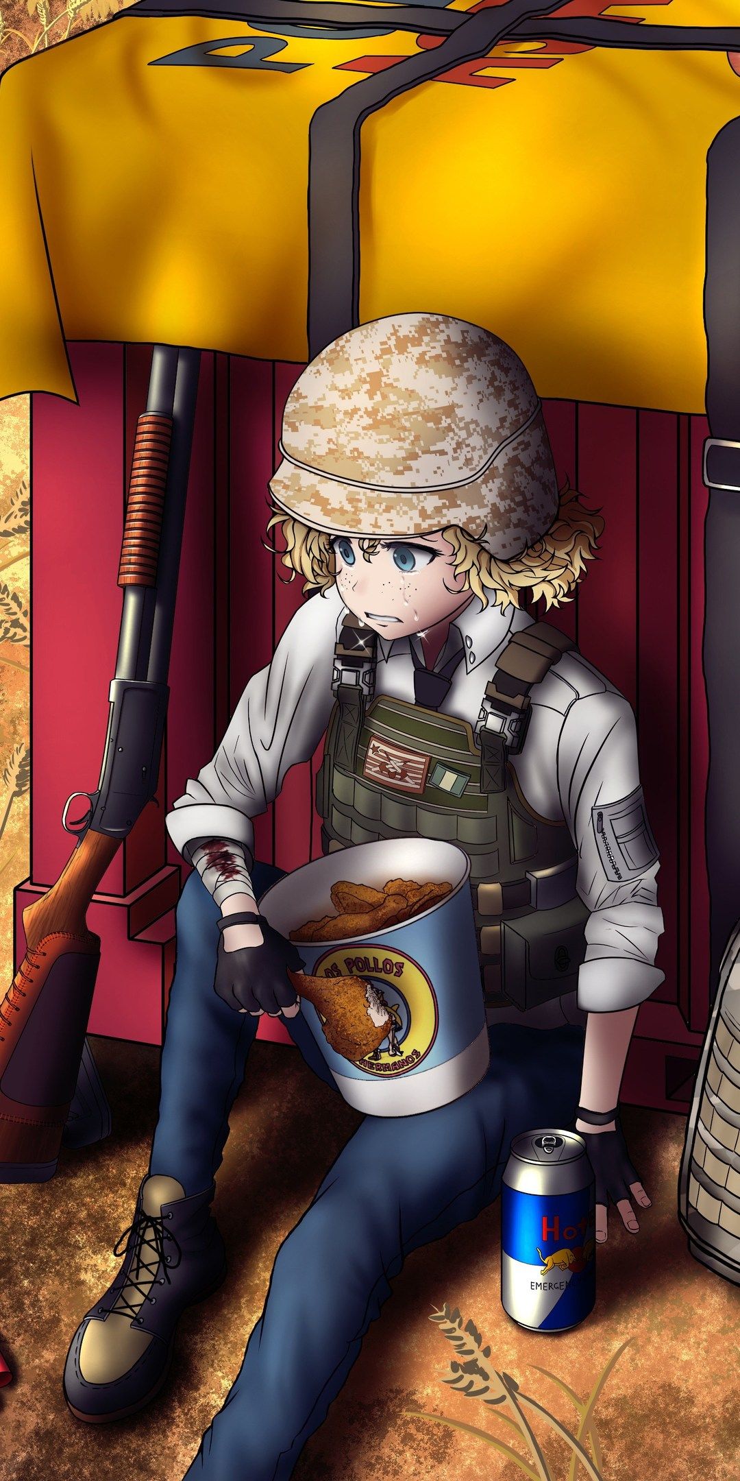 Personaggi PUBG con armi, 1080x1920 Verticale, Mobile