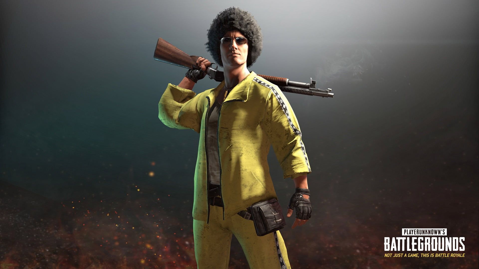 PUBG personaggio con arma, 1366x768 HD, Desktop