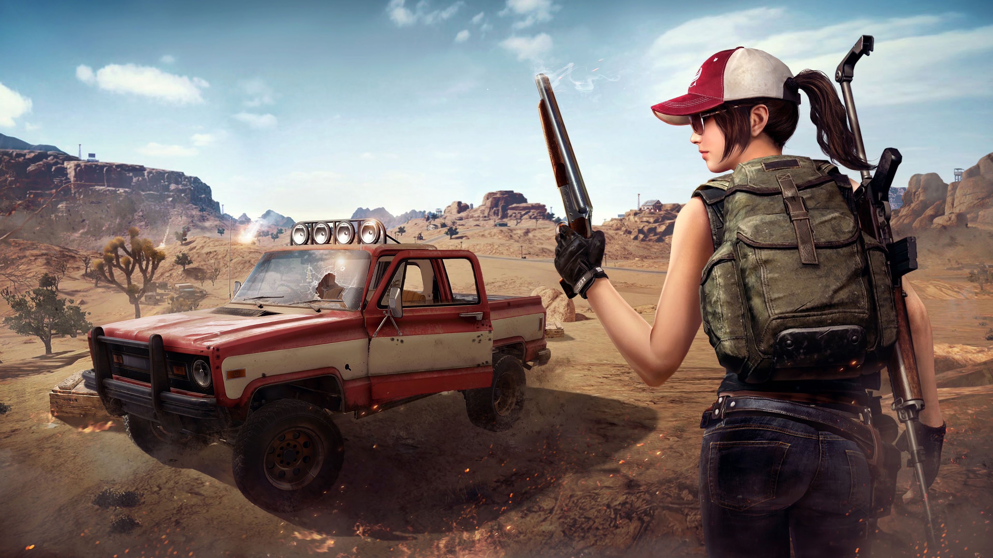 Personaggio PUBG stile anime, vicolo, 1920x1080 Full HD, Laptop