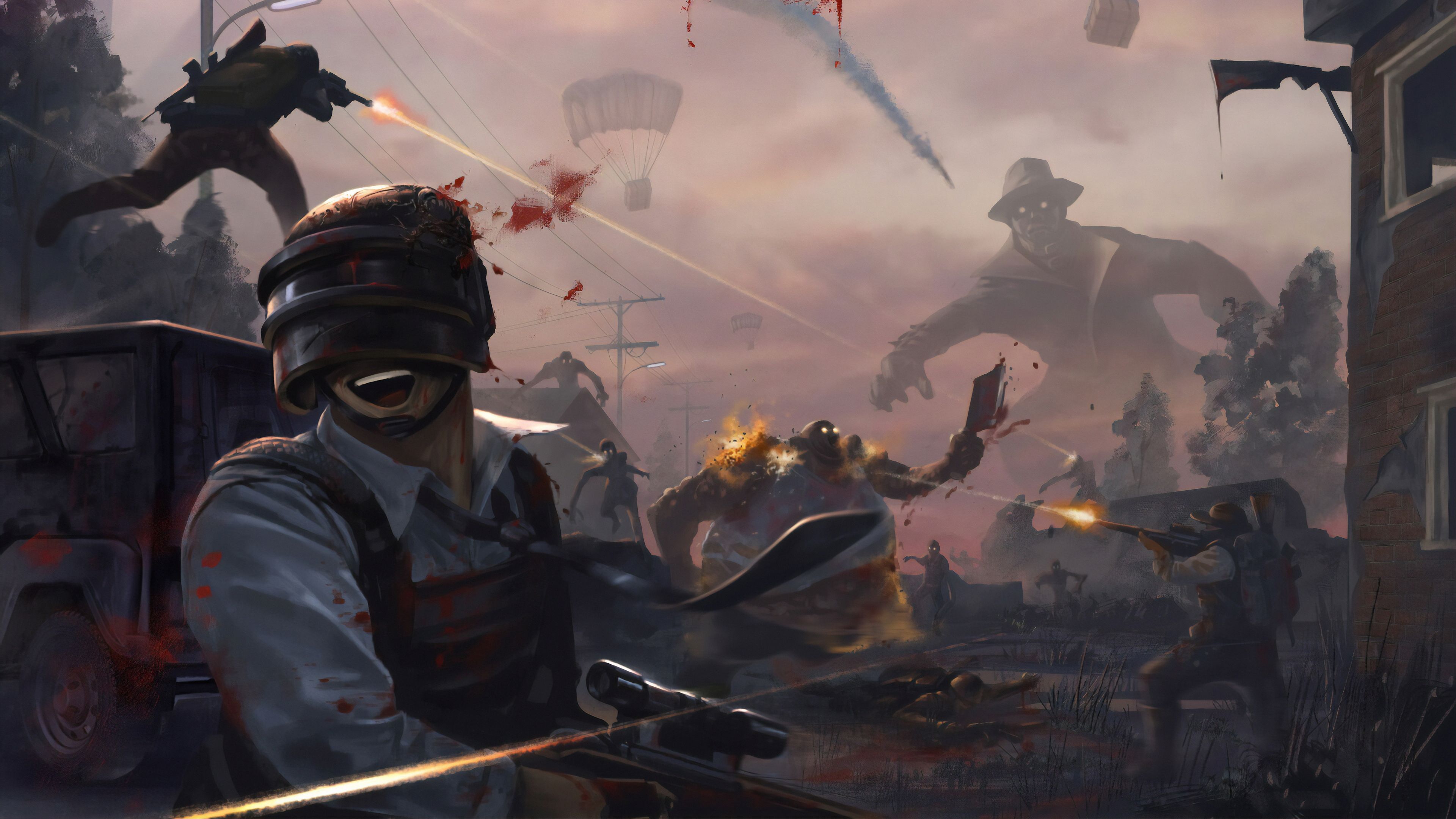 Personaggio PUBG con fucile, 1080x1920 Full HD Verticale, iPhone