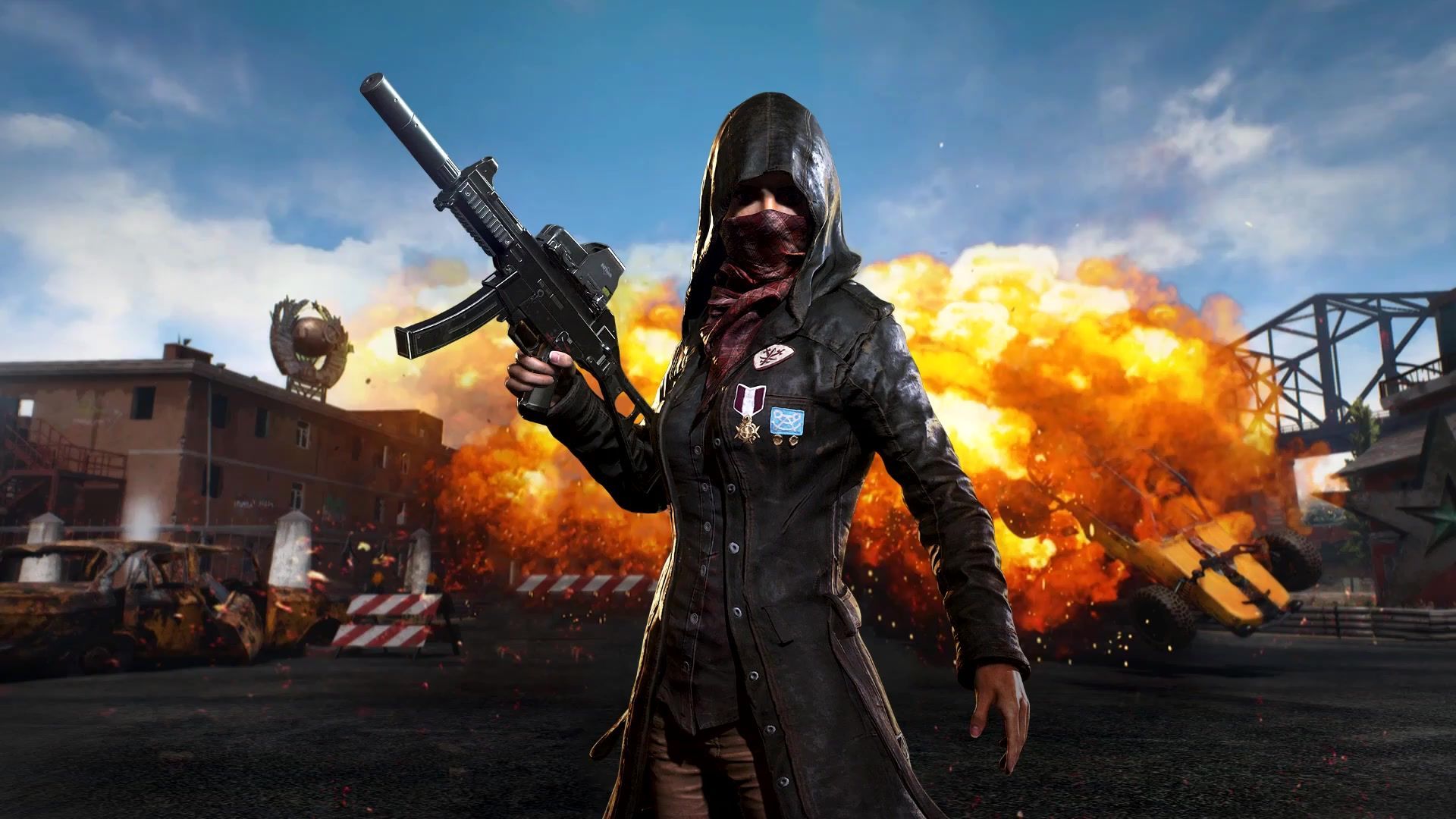 Cecchino PUBG con esplosione, 1920x1080 Full HD 1080p, Desktop